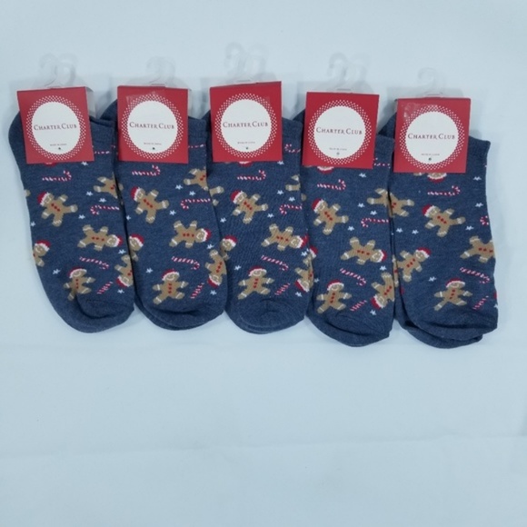 5 Pair Charter Club Low-Cut Holiday Socks NEW P60 - Picture 3 of 3
